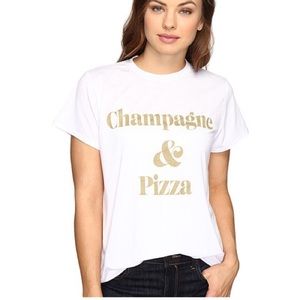 SMYM 🥂🍕 champagne and pizza tee XS EUC